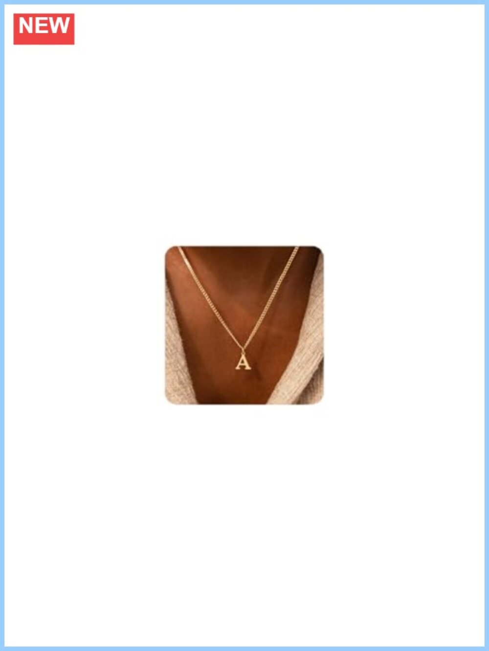 Dainty 14K Gold Initial Necklace for Women, Personalized Letter Pendant, Trendy